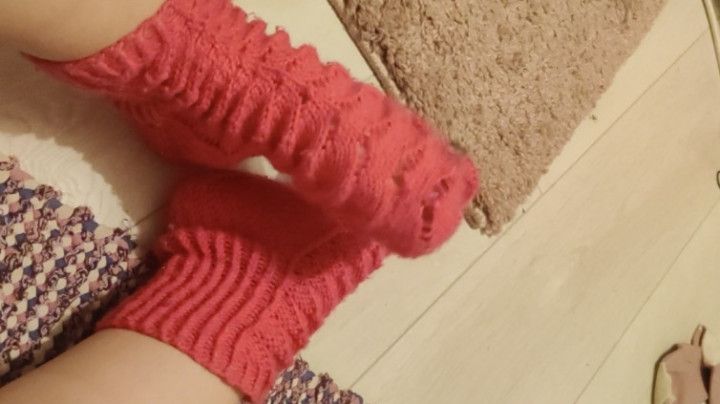 quick woolsock footjob