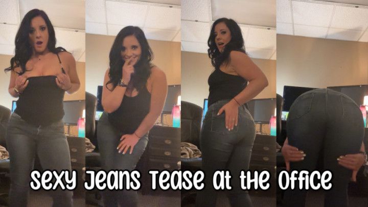 Sexy Jeans Tease at the Office