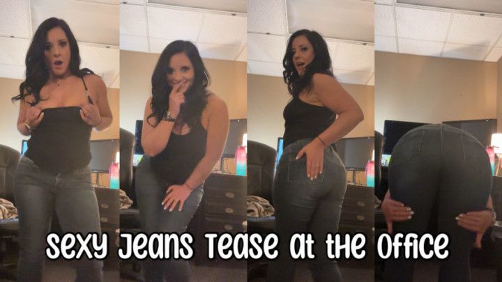 Sexy Jeans Tease at the Office