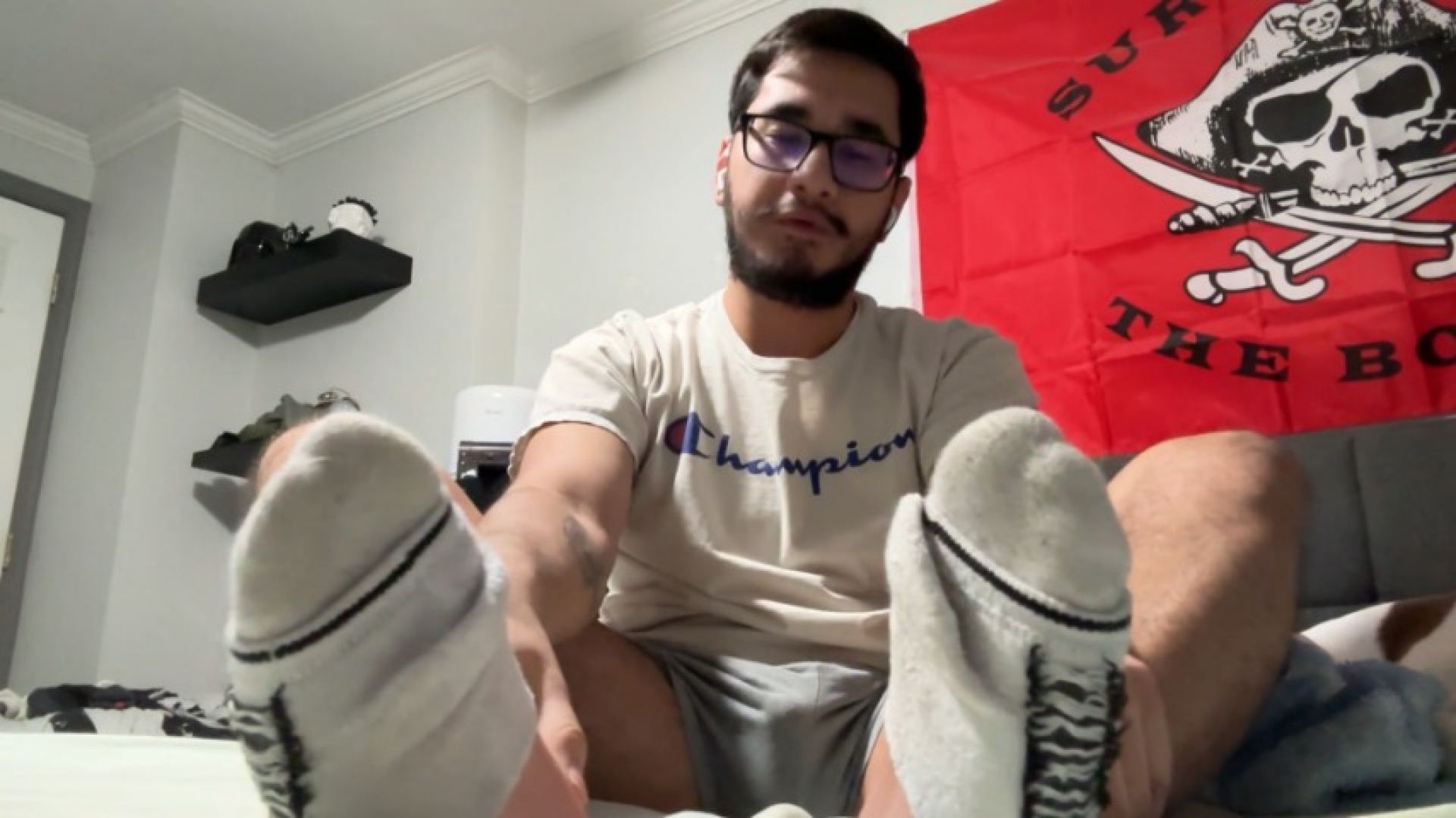 Teasing you with my stinky socks and feet pt 2