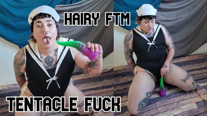 FtM Sailor Pounds Pussy with a Tentacle