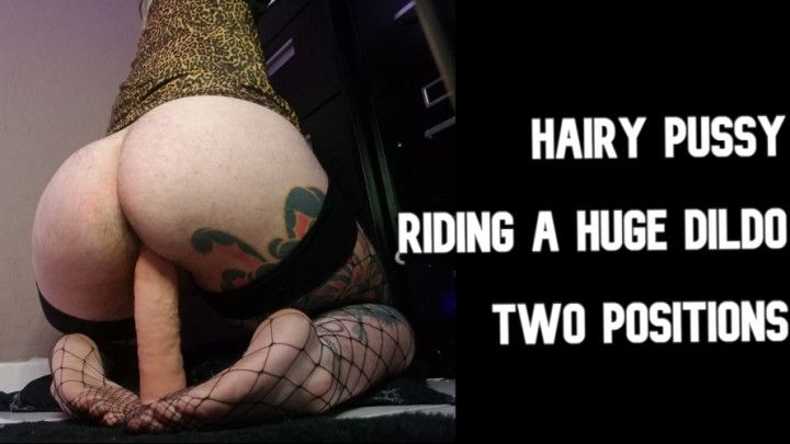 FTM with Big Ass Rides a Huge Dildo