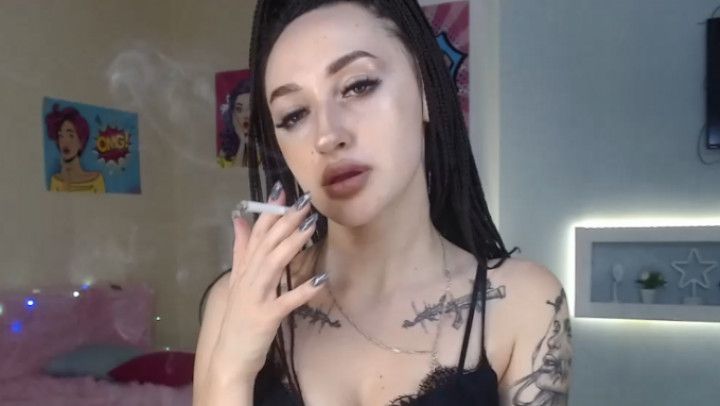 Sexy smoking girl fetish