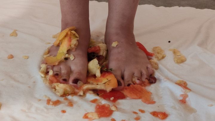 Making fruit salad with my feet