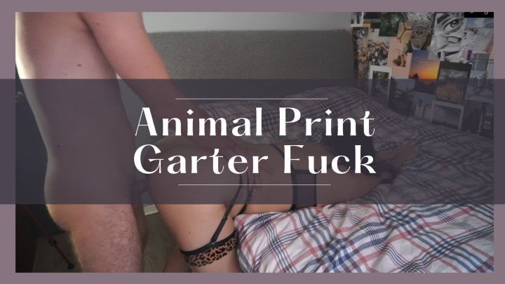 Leopard Print Garter Fuck