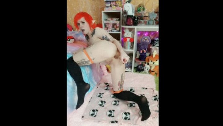 Elf Girl Plays W/ Her Lil' Asshole