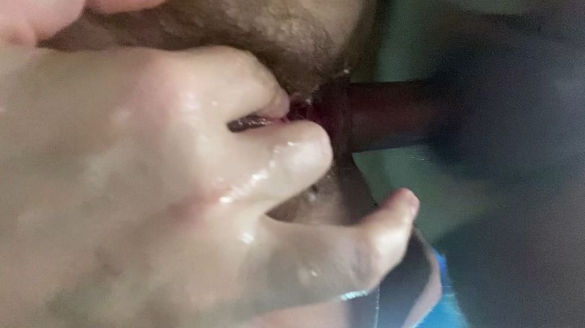 Hairy cunt and Huge Labia - Happy ANAL