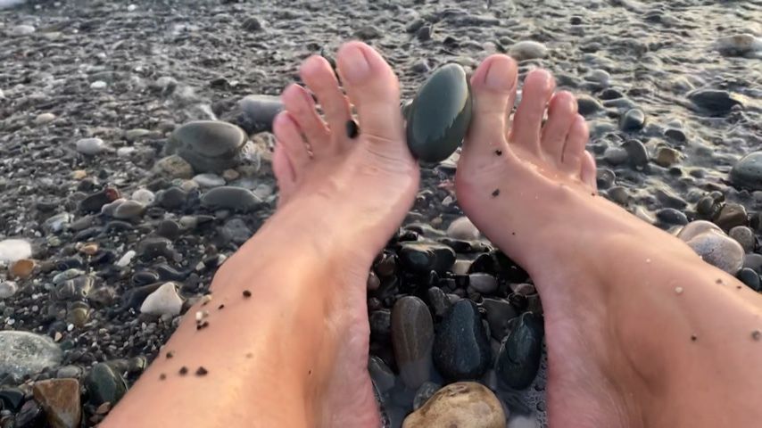 Foot fetish sea RELAX sound ON