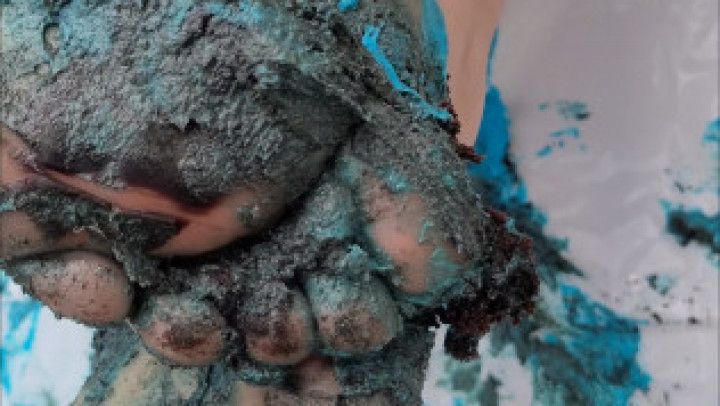 Feet Fetish Combo Messy Cake and Dirt