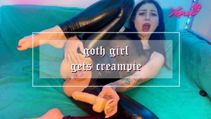 Goth girl gets creampies