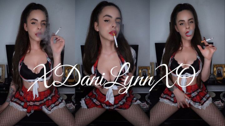 Sexy School Girl Smoking Corks