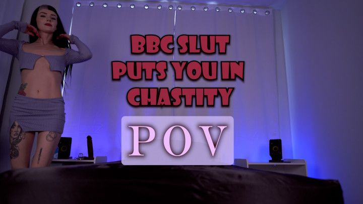 BBC Slut Puts You in Chastity POV