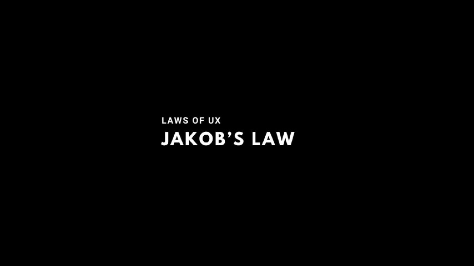 UX Laws - Jakob's law