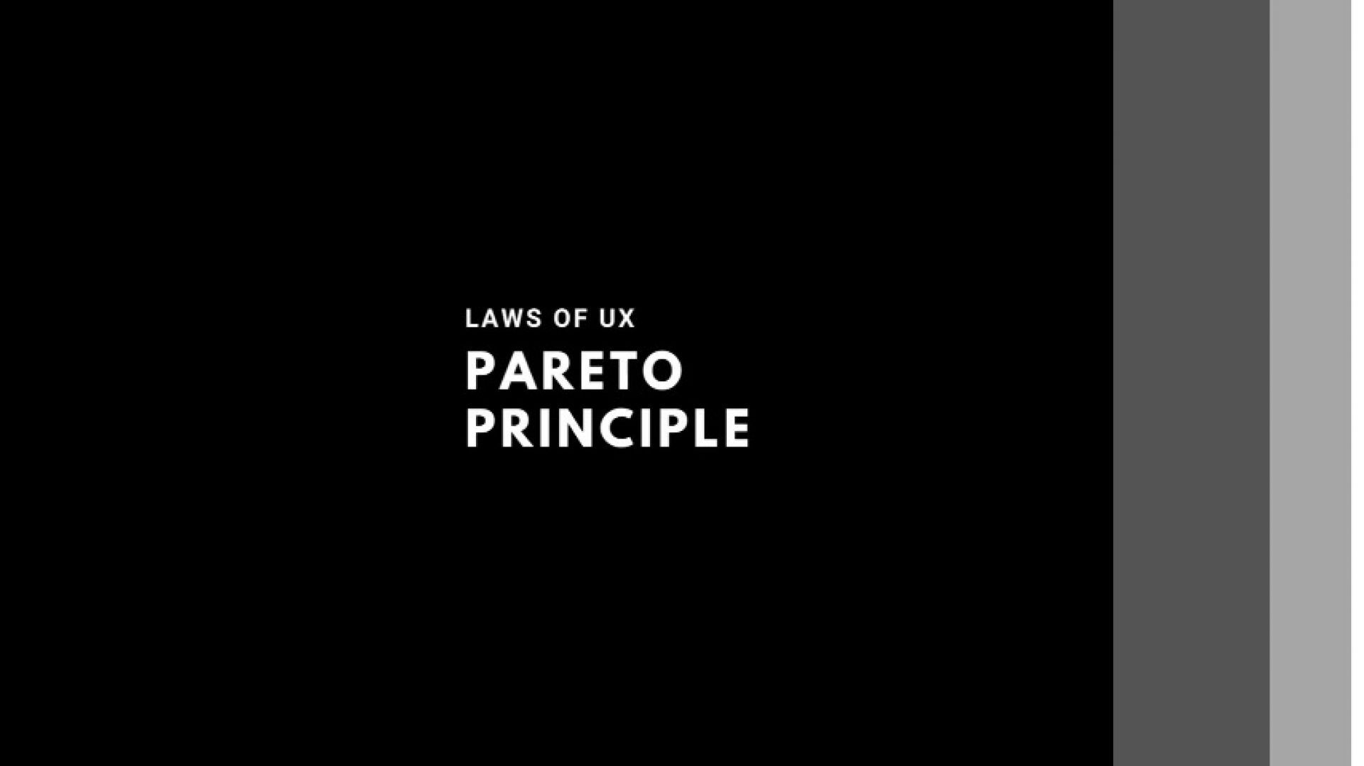 UX Laws - Pareto principle