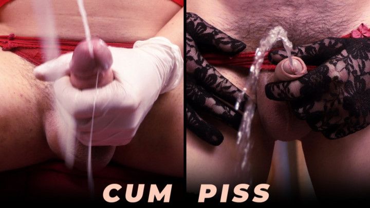 Dominant JOI cum and piss on your face