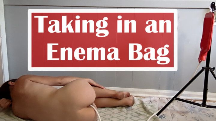 Taking in an Enema Bag