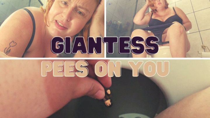 Giantess pees on you