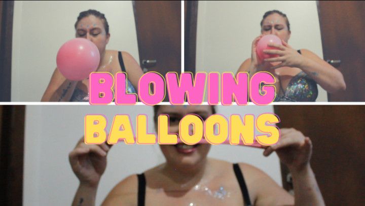 Blowing balloons non-pop