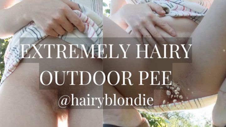 Extremely Hairy Outdoor Pee