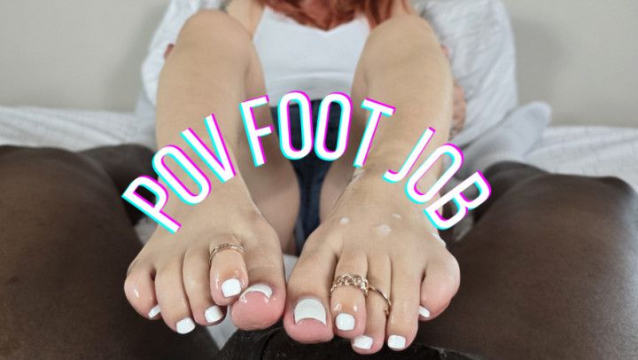 POV foot job Sweet Peach and thefeetguide