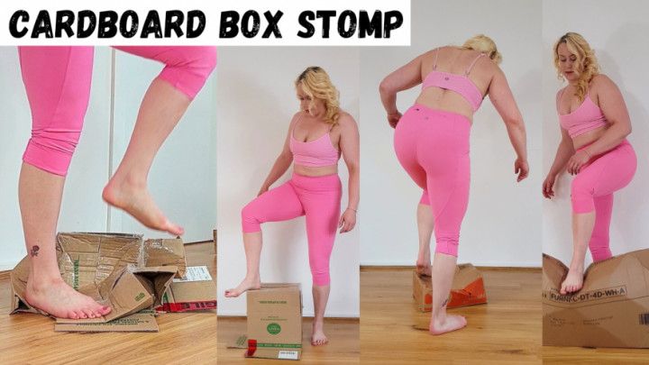 Cardboard box stomp trample crush