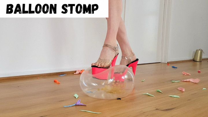 High heels balloon stomp