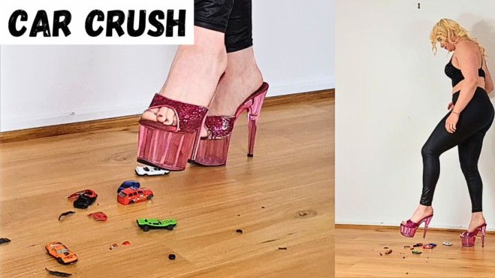 Model car crush pleaser high heels