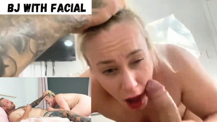 BJ with facial blonde milf