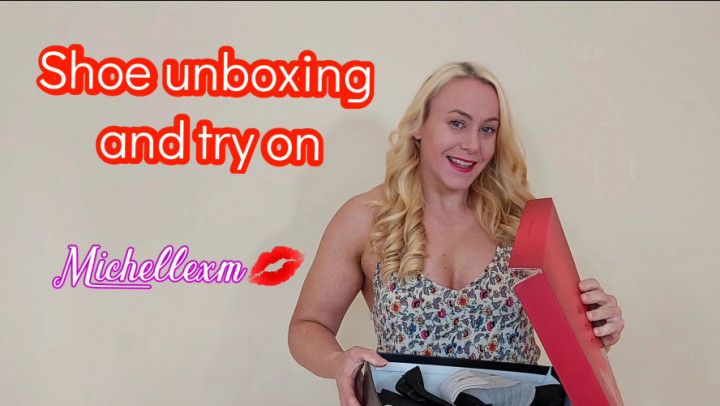 Stripper shoe unboxing and shoe try on