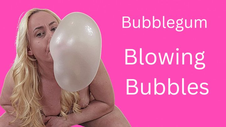 Bubblegum, blowing bubbles blonde milf