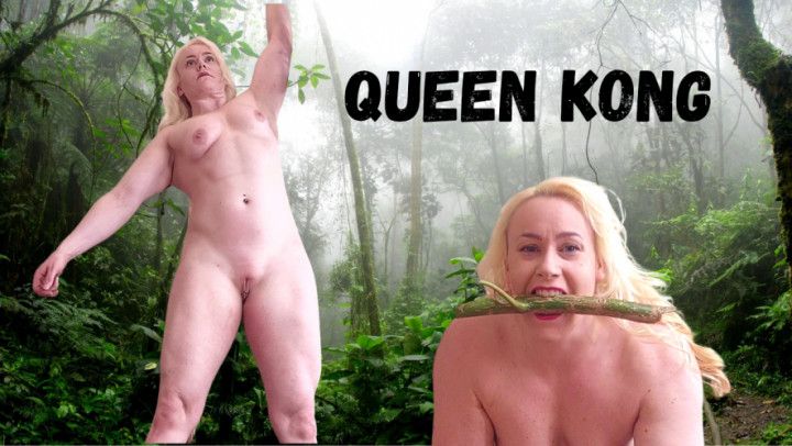 Queen Kong nude poledance &amp;  muscle flex