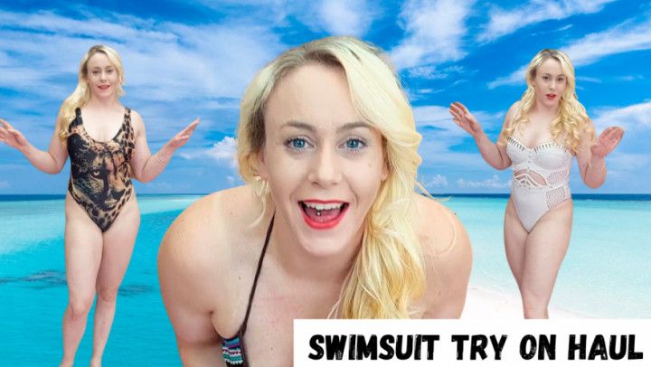 Swimsuit try on haul MILF blonde pawg