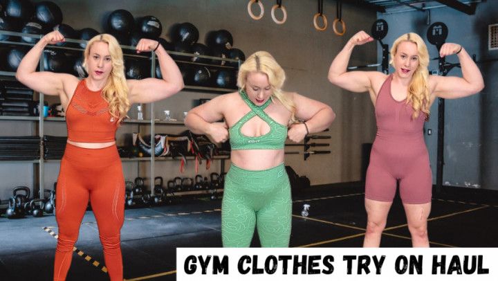 Muscle MILF Gym clothes try on haul