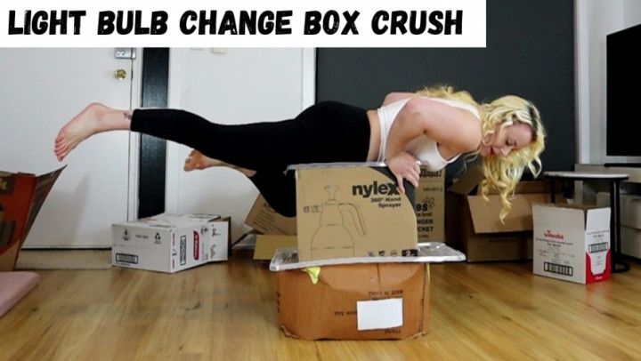 Cardboard box crush with my weight break crushing breaking