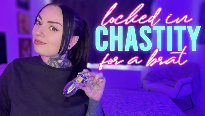 Locked In Chastity For A Brat