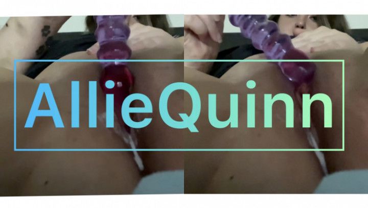 Creamy Squirting With Glass Dildo