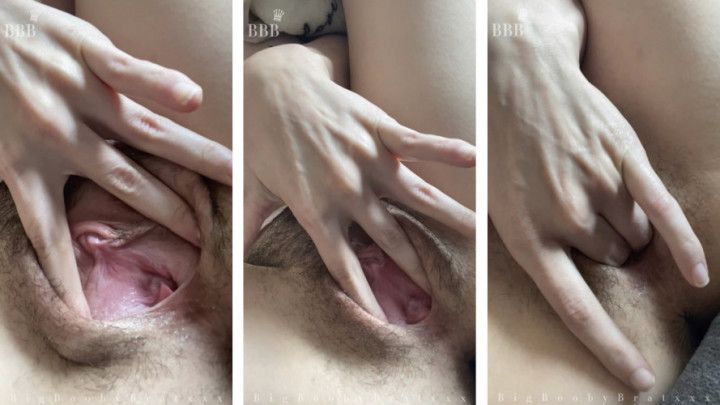 Spreading my dripping wet pussy