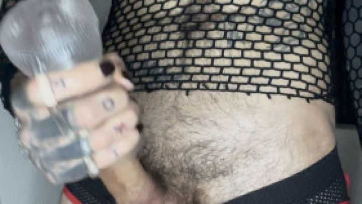 Playing with my stroker until I cum