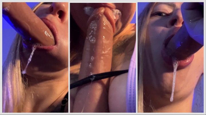 TEEN DOING SLOPPY BLOWJOB. FACEFUCK. TITSFUCK. SALIVA