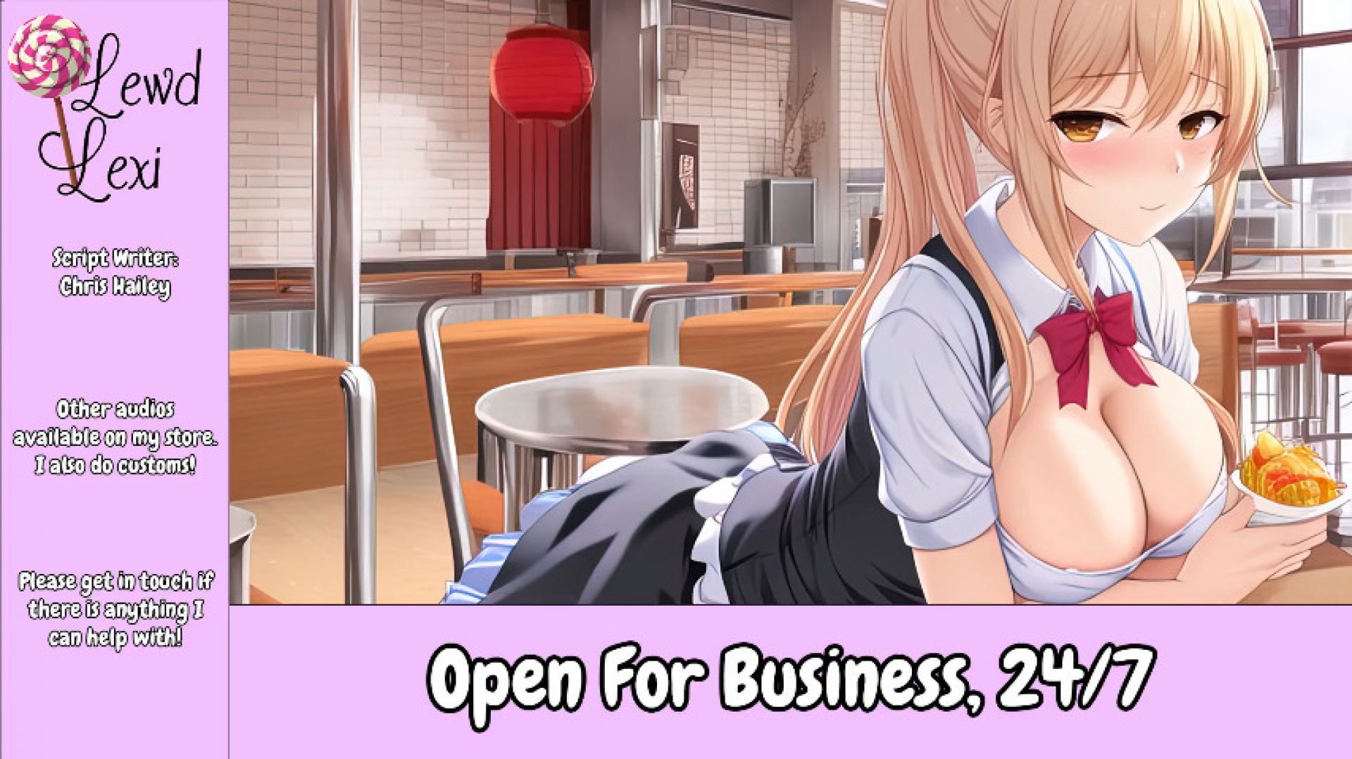 Open For Business, 24-7 Sex With Waitress Audio