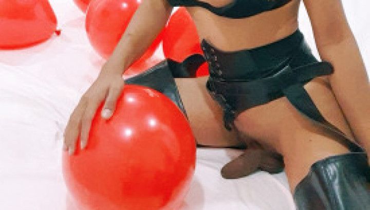 Ballon popping cum