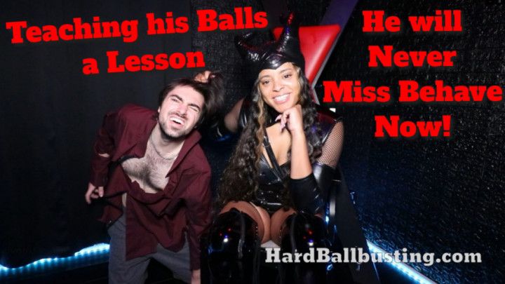 Teaching his Balls a Lesson for Playing with Dragon Mistress