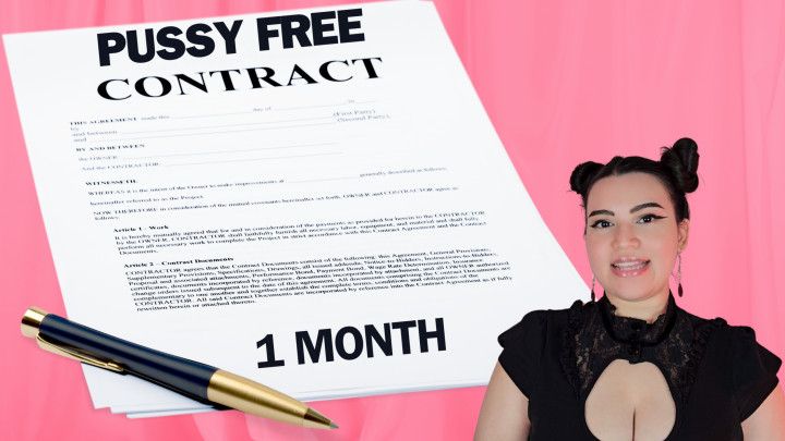 Pussy Free Pledge Contract -  Real 1 Month Loser Lifestyle