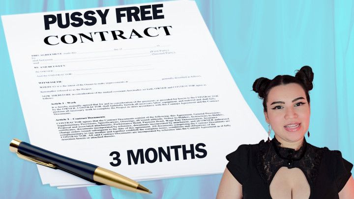 Pussy Free Pledge Contract -  Real 3 Month Loser Lifestyle