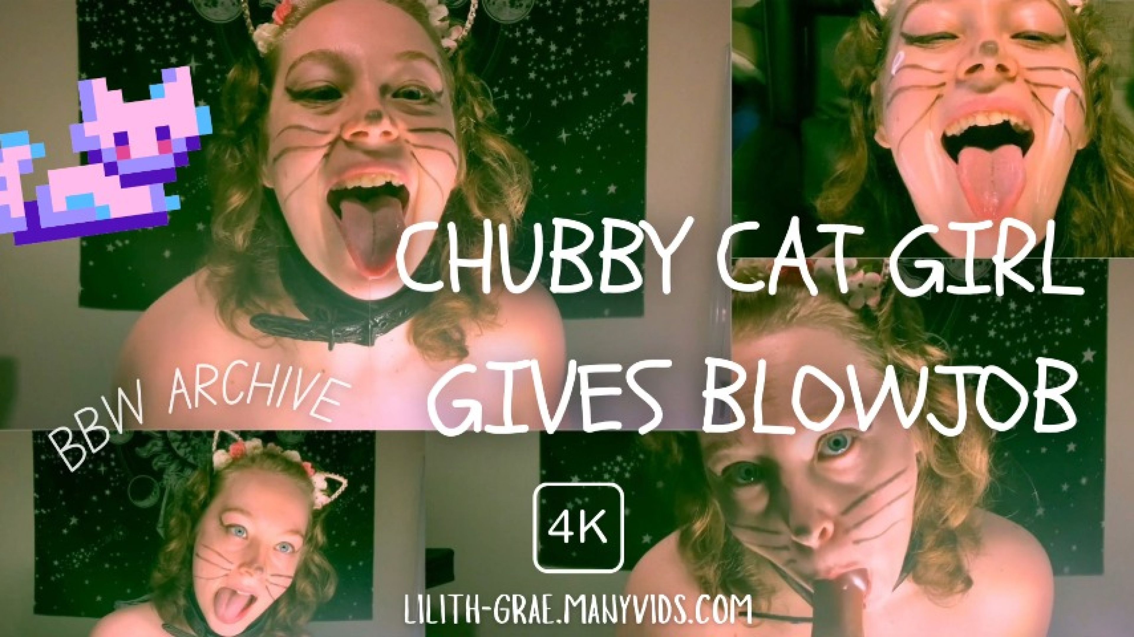 Chubby Catgirl Gives Blowjob BBW Archive Updated in 4K