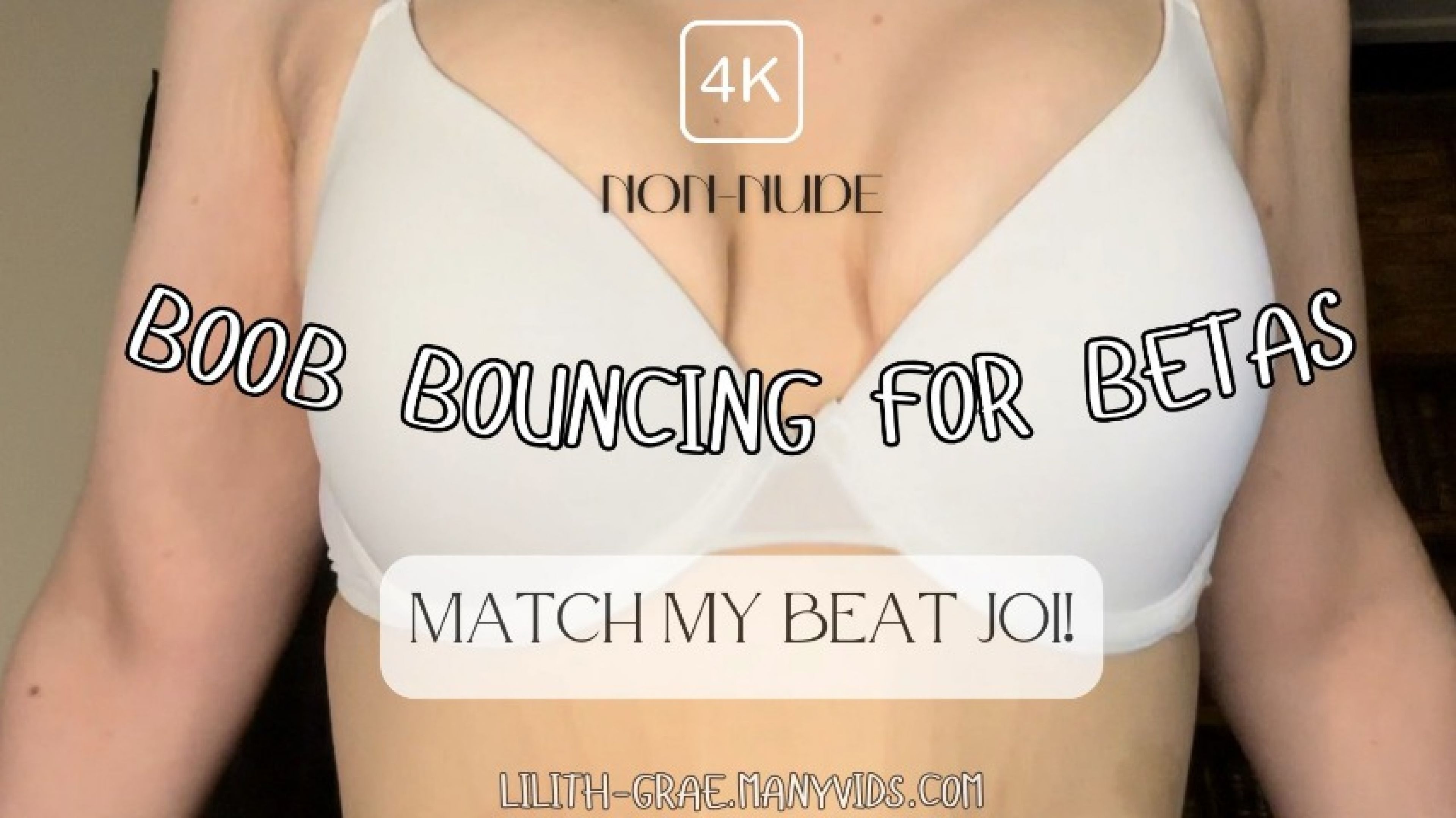 Femdom JOI Beta Boob Bouncing in Bra 4K