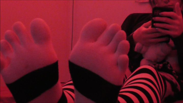 Ignoring you with toesocks in your face