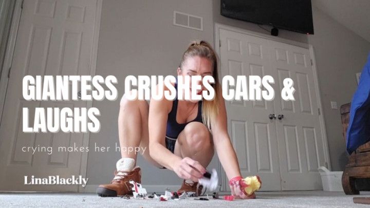 Giantess Smashes Toy Cars