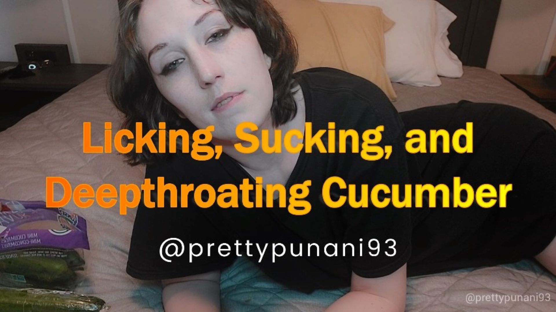 Licking, Sucking, and Deepthroating Cucumber