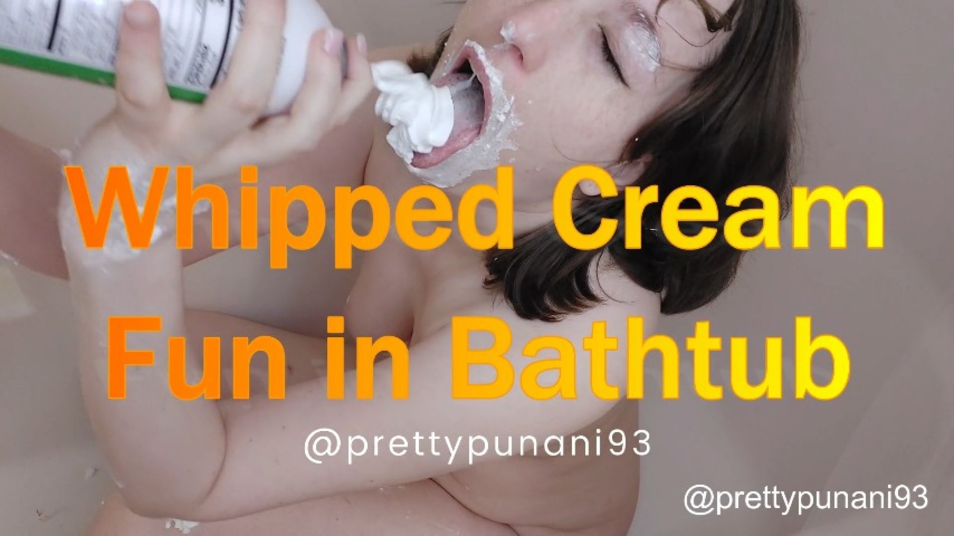 Whipped Cream Fun in Bathtub